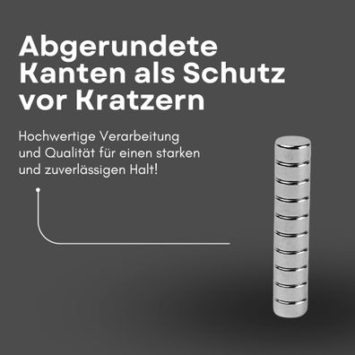 500 Stück Neodym Magnet Ø 6mm x 3mm - Starker Scheibenmagnet - N38 Supermagnet - Hohe