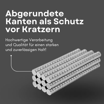 500 Stück Neodym Magnet Ø 4mm x 2mm - Starker Scheibenmagnet - N42 Supermagnet - Hohe