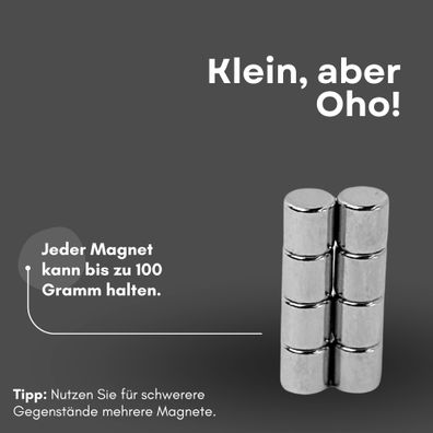 100 Stück Neodym Magnet Ø 2mm x 1mm - Starker Scheibenmagnet - N42 Supermagnet - Hohe