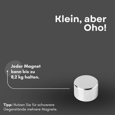 100 Stück Neodym Magnet Ø 15mm x 10mm - Starker Scheibenmagnet - N42 Supermagnet - Ho