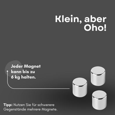 100 Stück Neodym Magnet Ø 12mm x 12mm - Starker Scheibenmagnet - N42 Supermagnet - Ho