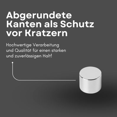 100 Stück Neodym Magnet Ø 12mm x 8mm - Starker Scheibenmagnet - N42 Supermagnet - Hoh