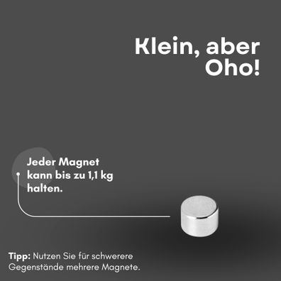 100 Stück Neodym Magnet Ø 6mm x 4mm - Starker Scheibenmagnet - N42 Supermagnet - Hohe
