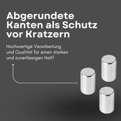 500 Stück Neodym Magnet Ø 5mm x 8mm - Starker Scheibenmagnet - N42 Supermagnet - Hohe