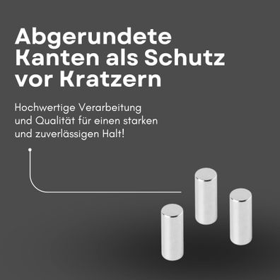 500 Stück Neodym Magnet Ø 4mm x 10mm - Starker Scheibenmagnet - N42 Supermagnet - Hoh