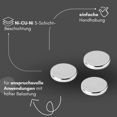 50 Stück Neodym Magnet Ø 4mm x 1mm - Starker Scheibenmagnet - N42 Supermagnet - Hohe