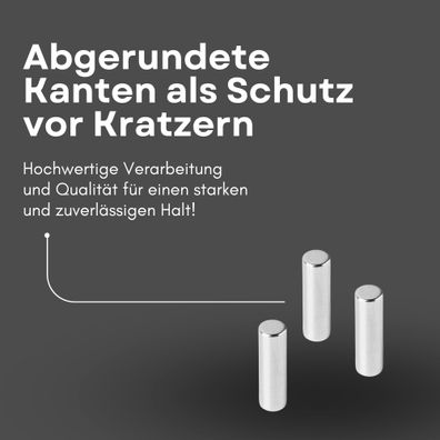 500 Stück Neodym Magnet Ø 3mm x 8mm - Starker Scheibenmagnet - N42 Supermagnet - Hohe