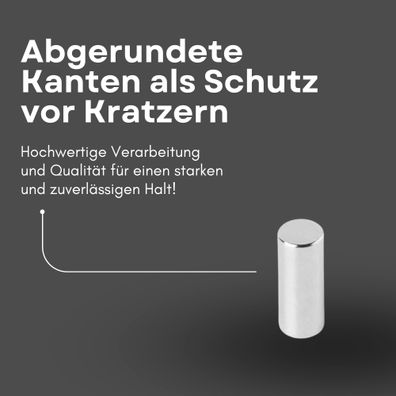 500 Stück Neodym Magnet Ø 2mm x 10mm - Starker Scheibenmagnet - N42 Supermagnet - Hoh