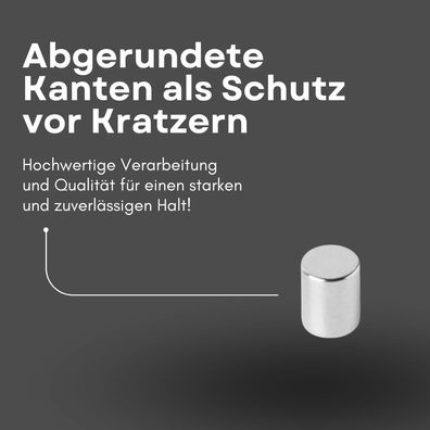500 Stück Neodym Magnet Ø 2mm x 5mm - Starker Scheibenmagnet - N42 Supermagnet - Hohe