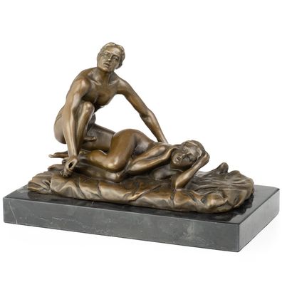 Moritz Bronzefigur Liebendes Paar Akt Höhe 12,5 cm 2,25 kg Skulptur Statue Antik-Stil