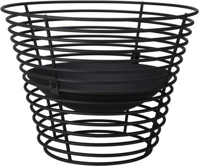 Feuerschale Feuerkorb 53x40cm Feuerstelle schwarz