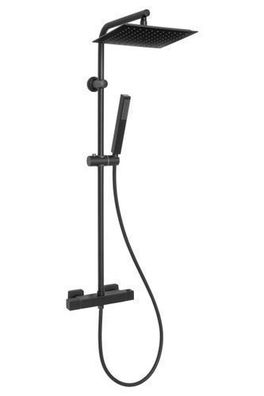 Duschsäule SVART Thermostatisch Duschsystem, Brausegarnitur in Schwarz