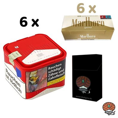 Marlboro Red/Rot Tabak 6x 70g M Dose + Marlboro Gold Extra Filterhülsen + Zubehör
