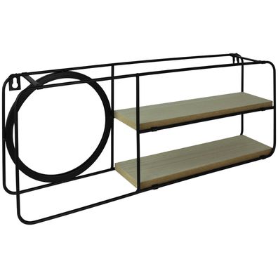 Wandregal mit Spiegel modernes Holzregal zum Aufhängen