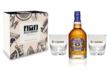 Chivas Regal Set / Geschenkset - Chivas Regal Gold Signature 18 Jahre Whisky ,