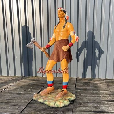 Indianer Country Figur Häuptling Western Dekoration Statue Werbefigur groß lebensgroß