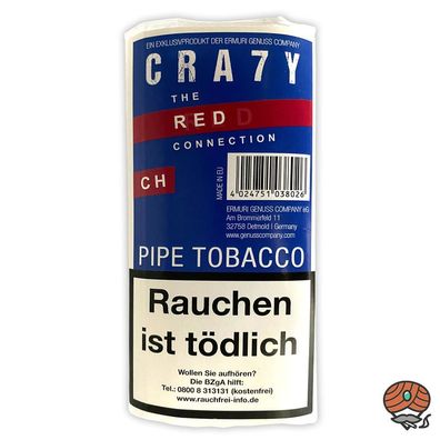 CRAZY RED Pfeifentabak 50g Pouch - Cherry / Kirsche