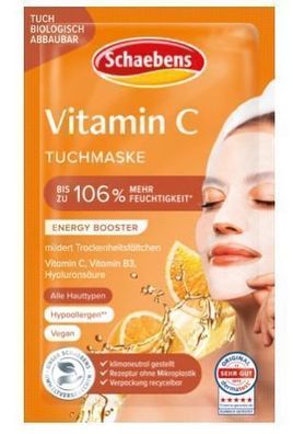 Schaebens Vitamin C Gesichtsmaske mit Orangenextrakt - 1 Anwendung
