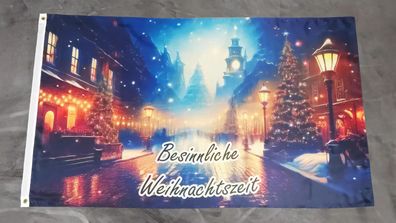 Fahne Flagge Frohe Weihnachten Besinnliche Weihnachtszeit - 90 x 150 cm