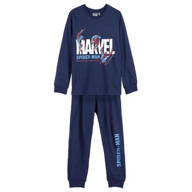 Spiderman Kinder Pyjama lang Baumwolle Single Jersey Schlafanzug