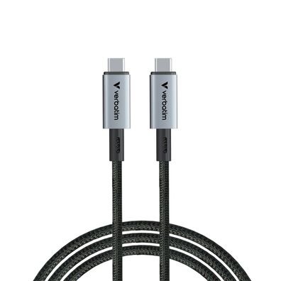 Verbatim USB-C zu USB-C Kabel Schnellladen PD Datenübertragung und LED Ladeanzeige
