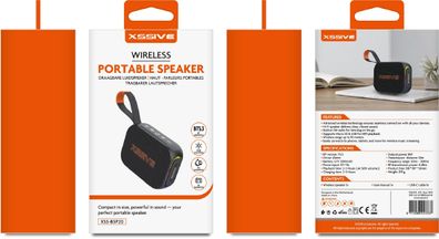 Xssive Portable Bluetooth Speaker, 10 m Reichweite mit RGB & IPX6 Wasserschutz