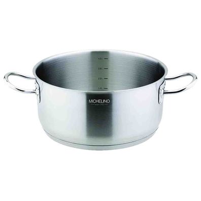 Michelino Bratentopf 20cm ohne Deckel Edelstahl 18/10 Gastronomie-Qualität Kochtop