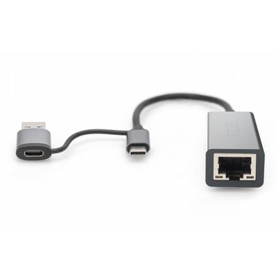 IUTP-01TX USB-C zu Ethernet Adapter 1000 Mbit/s Aluminium