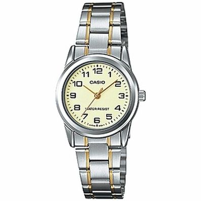Casio Damen Analog Quarz Uhr mit Edelstahl Armband LTP-V001SG-9