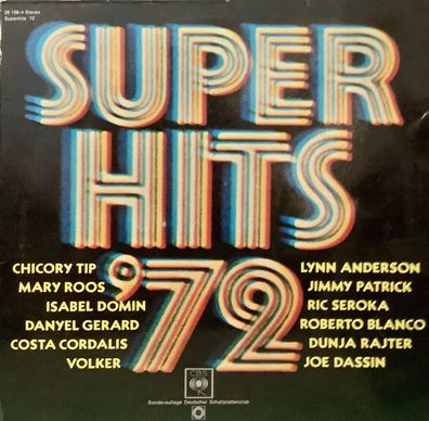 LP: Super Hits ´72 (1972) CBS 28 158-4