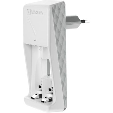 Varta Kompaktes Steckdosen-Ladegerät für AA/AAA Akkus mit LED-Anzeige inkl. 2×