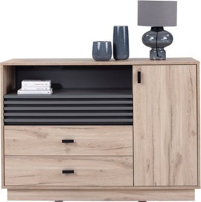 Kommode ALMO AL7 Sideboard 125x80x40 cm 1 Tür 3 Schubladen