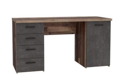 Schreibtisch NET106 MT926-Z13M old wood/beton dunkelgrau