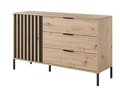 Kommode 137x81x40 cm TALLY B mit 3 Schubladen 1 Tür