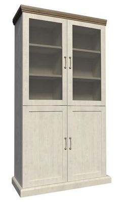 Vitrine Royal W4D Schrank Vitrinenschrank Nordische Kiefer Wohnzimmerschrank