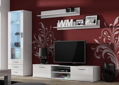 Moderne Wohnwand SOHO 1 mit LED Beleuchtung