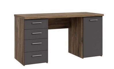 Schreibtisch NET106 MT926-Z13M Flagstaff Eiche/Wolfram Grau