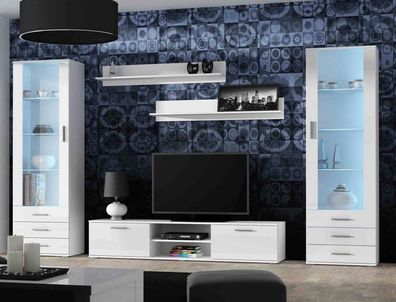 Moderne Wohnwand SOHO 4 mit LED Beleuchtung