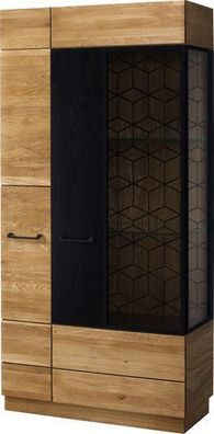 Vitrine Mosaic 12 Vitrinenschrank Schrank Eiche Massivholz fronten Gebürstet