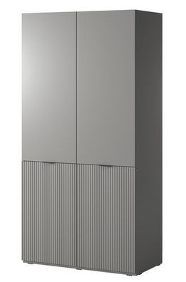 Kleiderschrank Sandbox Drehtürenschrank Schrank 101x200x51 cm grau