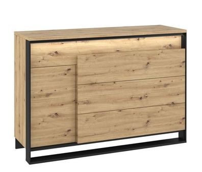 Kommode Quant QA-08 Sideboard mit 4 Schubladen und 1 Tür mit LED Beleuchtung