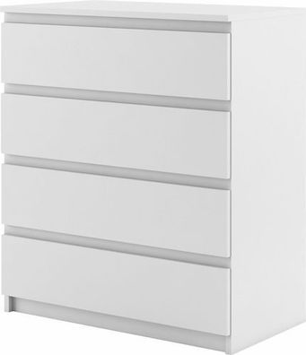 Kommode Schubladenkommode IDEA ID-06 mit 4 Schubladen (Weiß Matt)