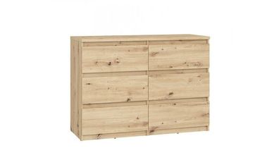 Kommode 110x80x42 cm Chelsea CHLK24 mit 6 Schubkästen Artisan Eiche