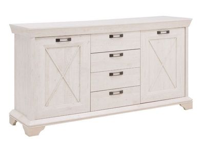 KSMK26 Pinie Weiß Kommode - Stilvolles Sideboard