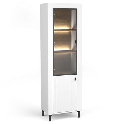 Vitrine MOSSA MO3 Vitrinenschrank 60x194x40 cm weiß