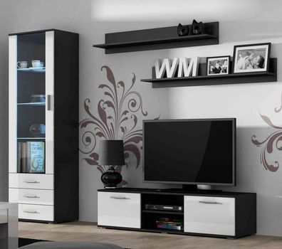 Wohnwand SOHO 7 - Modernes Design mit LED-Beleuchtung