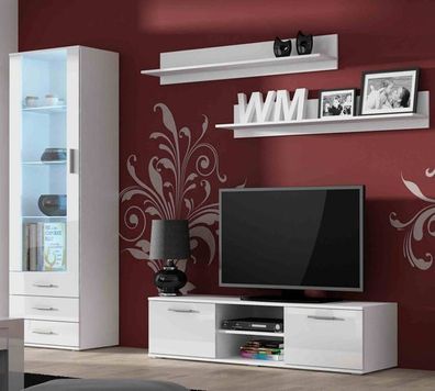 Wohnwand SOHO 7 - Moderner Schrank mit LED-Beleuchtung