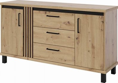 Kommode NADIA ND7 Sideboard 153x83x41 cm Wohnzimmerschrank Lamellen