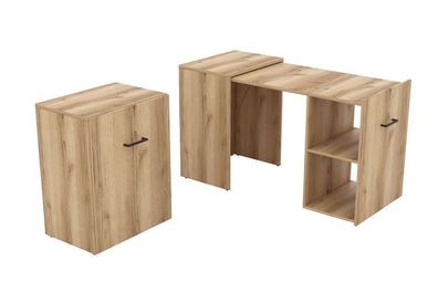 Schreibtisch ausziehbar 42 - 132 cm Smart Arbietstisch Grand Eiche natur