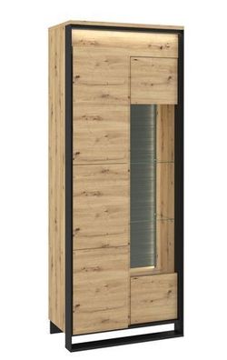 Vitrine Quant QA-03 Vitrinenschrank mit 2 Türen und LED Beleuchtung